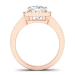 Freesia Diamond Matching Band Only (does Not Include Engagement Ring) For Ring With Cushion Center rosegold