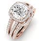 Freesia Diamond Matching Band Only (does Not Include Engagement Ring) For Ring With Cushion Center rosegold