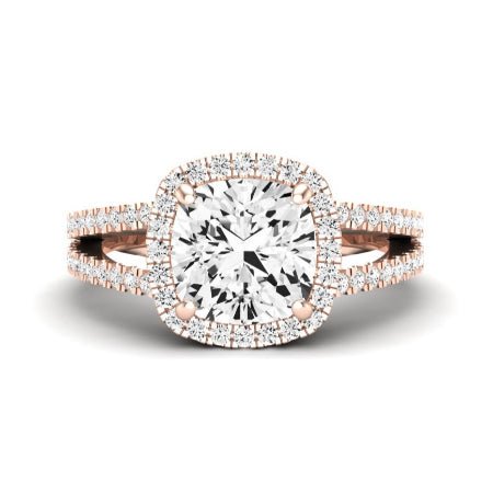 Freesia Diamond Matching Band Only (does Not Include Engagement Ring) For Ring With Cushion Center rosegold