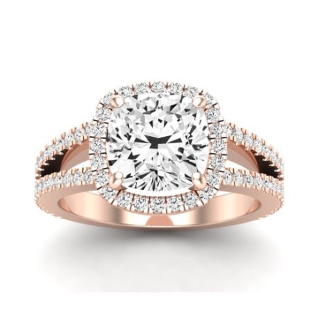 Freesia Diamond Matching Band Only (does Not Include Engagement Ring) For Ring With Cushion Center rosegold