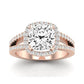 Freesia Diamond Matching Band Only (does Not Include Engagement Ring) For Ring With Cushion Center rosegold