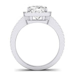 Freesia Diamond Matching Band Only (does Not Include Engagement Ring) For Ring With Cushion Center whitegold