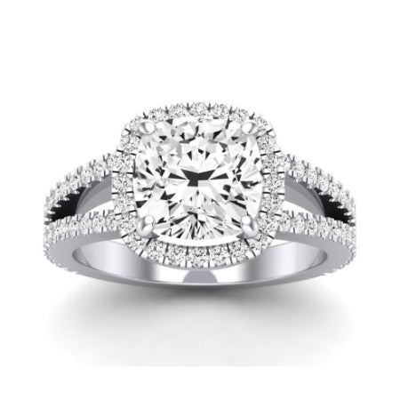 Freesia Diamond Matching Band Only (does Not Include Engagement Ring) For Ring With Cushion Center whitegold