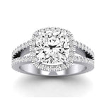 Freesia Diamond Matching Band Only (does Not Include Engagement Ring) For Ring With Cushion Center whitegold