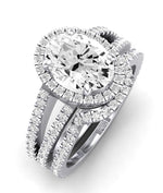 Freesia Diamond Matching Band Only (does Not Include Engagement Ring) For Ring With Oval Center whitegold