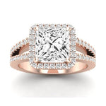Freesia Diamond Matching Band Only (does Not Include Engagement Ring) For Ring With Princess Center rosegold