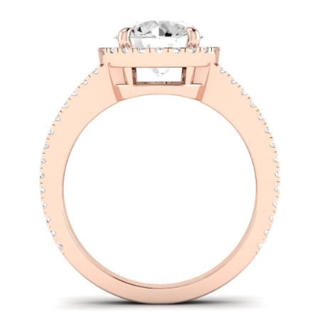 Freesia Diamond Matching Band Only (does Not Include Engagement Ring) For Ring With Round Center rosegold