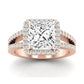 Freesia Moissanite Matching Band Only (does Not Include Engagement Ring) For Ring With Princess Center rosegold