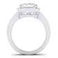 Freesia Moissanite Matching Band Only (does Not Include Engagement Ring) For Ring With Princess Center whitegold