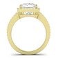 Freesia Moissanite Matching Band Only (does Not Include Engagement Ring) For Ring With Princess Center yellowgold