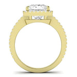 Freesia Moissanite Matching Band Only (does Not Include Engagement Ring) For Ring With Princess Center yellowgold