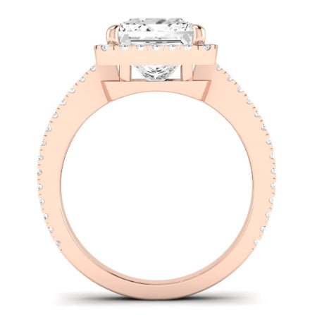 Freesia Moissanite Matching Band Only (does Not Include Engagement Ring) For Ring With Princess Center rosegold