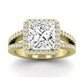 Freesia Moissanite Matching Band Only (does Not Include Engagement Ring) For Ring With Princess Center yellowgold