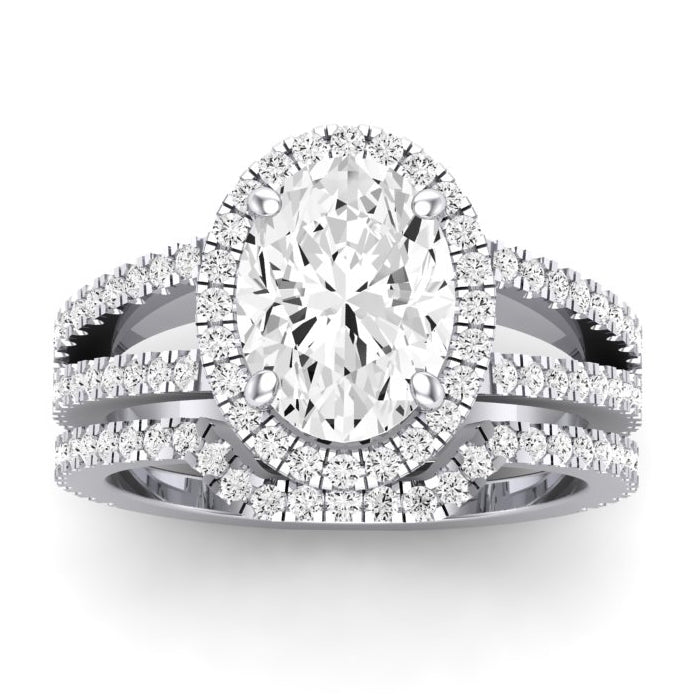 2.00 ct - Freesia - Oval Moissanite Bridal Set