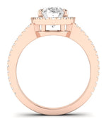 Freesia Oval Moissanite Engagement Ring rosegold