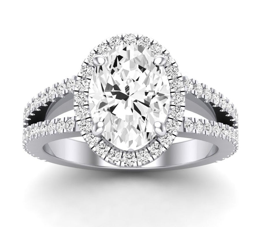 3.00 ct - Freesia - Oval Moissanite Engagement Ring