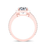 Freesia Princess Moissanite Engagement Ring rosegold