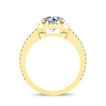 Freesia Princess Moissanite Engagement Ring yellowgold
