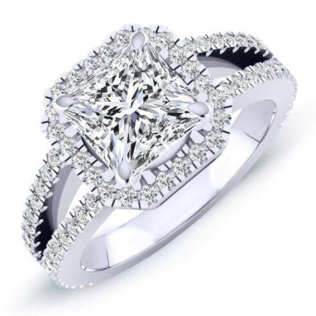 5.00 ct - Freesia - Princess Moissanite Engagement Ring