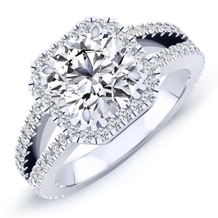 Freesia Round Diamond Bridal Set (Lab Grown Igi Cert) whitegold