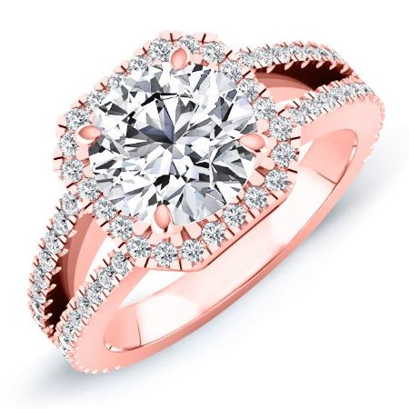 Freesia Round Diamond Bridal Set (Lab Grown Igi Cert) rosegold