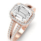 Freesia Emerald Diamond Engagement Ring (Lab Grown Igi Cert) rosegold