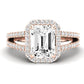 Freesia Emerald Diamond Engagement Ring (Lab Grown Igi Cert) rosegold