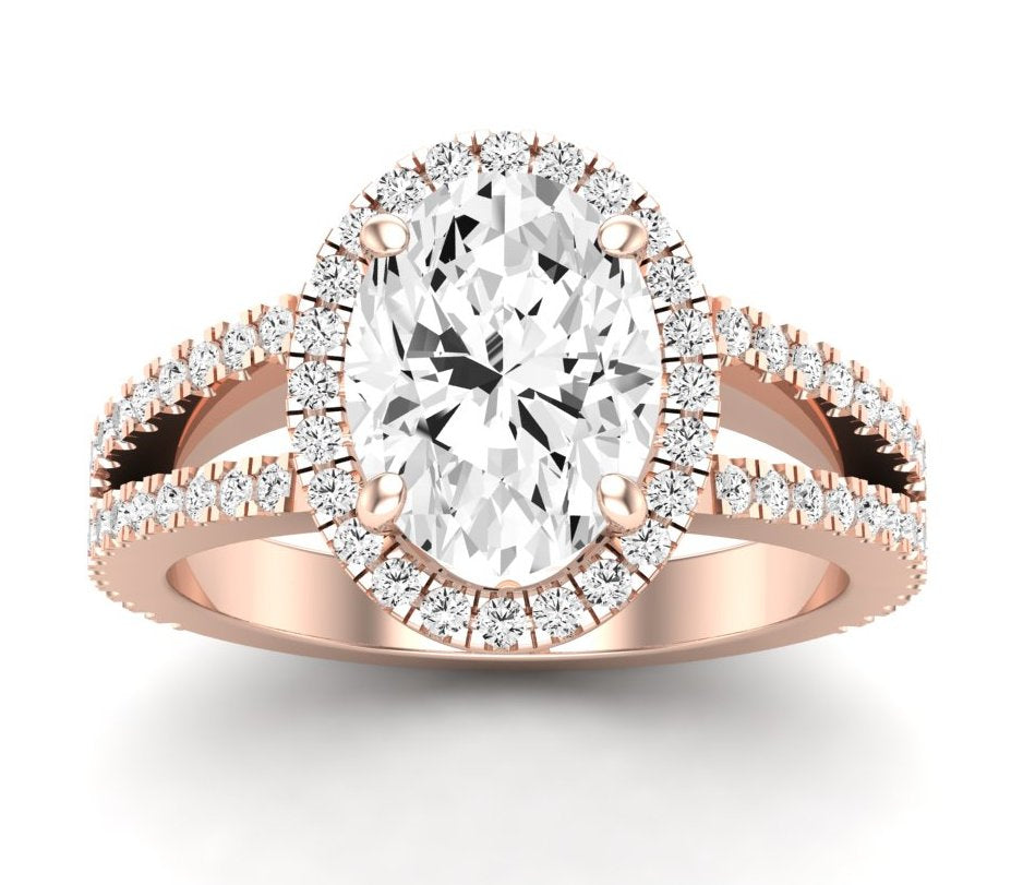 Freesia Oval Diamond Engagement Ring (Lab Grown Igi Cert) rosegold