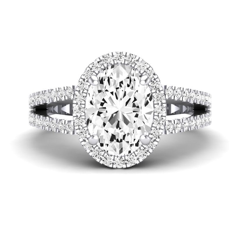 Freesia Oval Diamond Engagement Ring (Lab Grown Igi Cert) whitegold