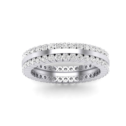 Frost Round Cut Diamond Eternity Band (Clarity Enhanced) whitegold