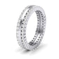 Frost Round Cut Moissanite Eternity Band whitegold