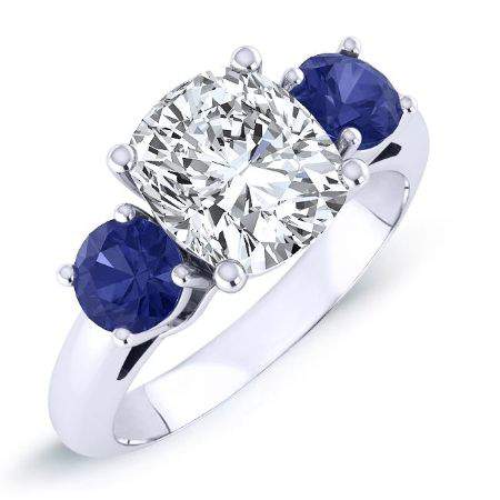 2.00 ct - Fuschia - GIA Natural Cushion Diamond Engagement Ring