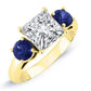 Fuschia Princess Diamond Engagement Ring (Lab Grown Igi Cert) yellowgold