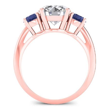 Fuschia Round Diamond Bridal Set (Lab Grown Igi Cert) rosegold