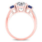 Fuschia Diamond Matching Band Only (engagement Ring Not Included) For Ring With Round Center rosegold