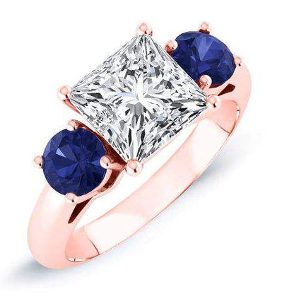 Fuschia Princess Diamond Engagement Ring (Lab Grown Igi Cert) rosegold