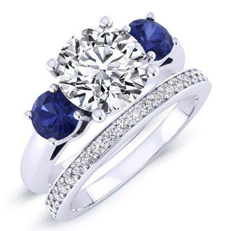 2.00 ct - Fuschia - Round Lab Diamond Bridal Set (IGI Certified)