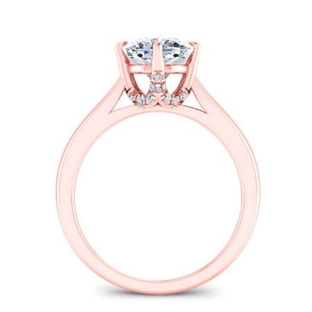 Gardenia Cushion Diamond Engagement Ring (Lab Grown Igi Cert) rosegold