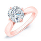 Gardenia Cushion Moissanite Bridal Set rosegold