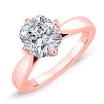 Gardenia Cushion Moissanite Engagement Ring rosegold