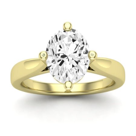 Gardenia Diamond Matching Band Only ( Engagement Ring Not Included)  For Ring With Oval Center yellowgold