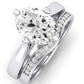 Gardenia Diamond Matching Band Only ( Engagement Ring Not Included)  For Ring With Oval Center whitegold