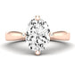 Gardenia Diamond Matching Band Only ( Engagement Ring Not Included)  For Ring With Oval Center rosegold