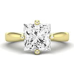 Gardenia Diamond Matching Band Only (does Not Include Engagement Ring) For Ring With Princess Center yellowgold