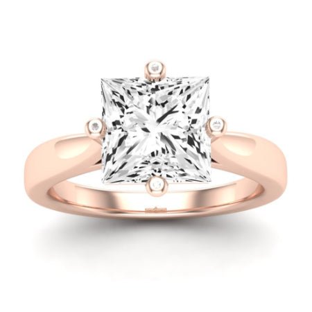 Gardenia Diamond Matching Band Only (does Not Include Engagement Ring) For Ring With Princess Center rosegold