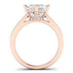 Gardenia Diamond Matching Band Only (does Not Include Engagement Ring) For Ring With Princess Center rosegold