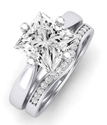 Gardenia Diamond Matching Band Only (does Not Include Engagement Ring) For Ring With Princess Center whitegold