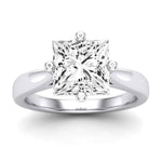 Gardenia Diamond Matching Band Only (does Not Include Engagement Ring) For Ring With Princess Center whitegold