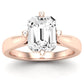 Gardenia Emerald Diamond Engagement Ring (Lab Grown Igi Cert) rosegold