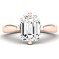 Gardenia Emerald Diamond Engagement Ring (Lab Grown Igi Cert) rosegold